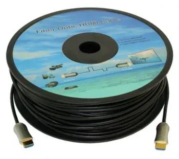 Кабель аудио-видео Fiber Optic HDMI m/HDMI m 35м. позолоч.конт. черный - фото 2