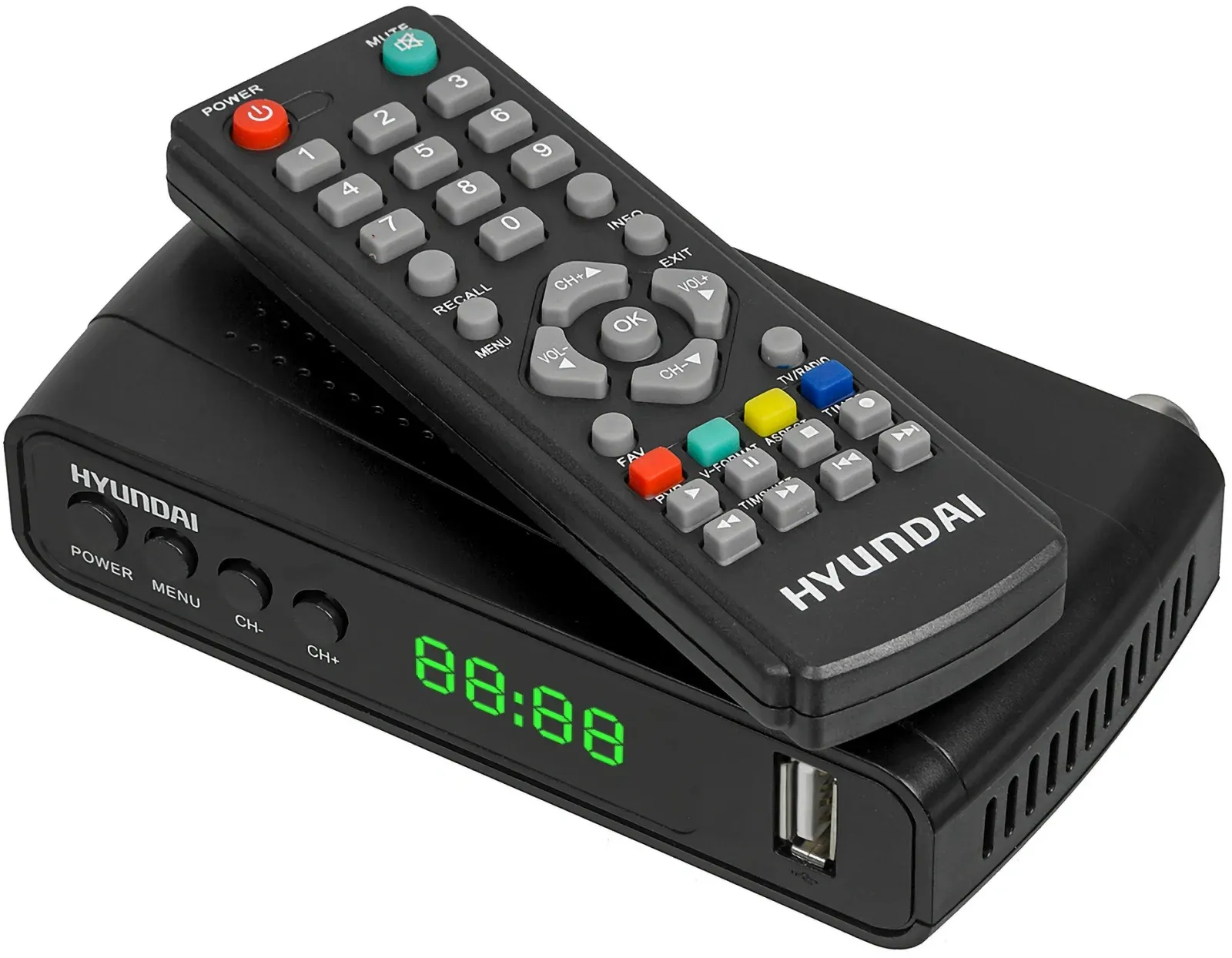 Ресивер DVB-T2 Hyundai H-DVB520 черный - фото 4