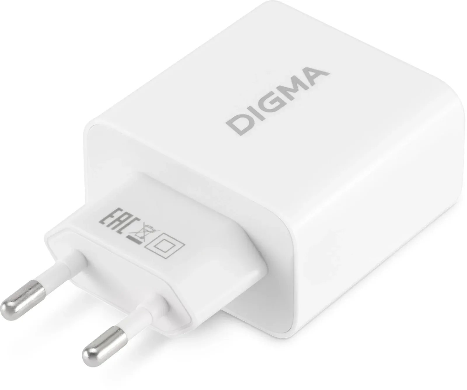 Сетевое зар./устр. Digma DGWC-3U-5A-WG 30W 3A PD+QC 3xUSB универсальное белый - фото 2