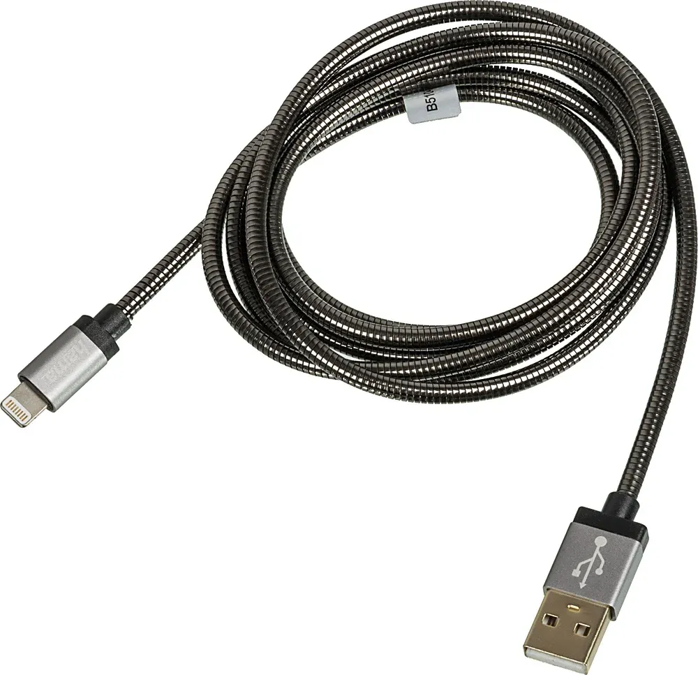 Кабель Hama Metal 00173626 USB m-Lightning m 1.5м черный - фото 1