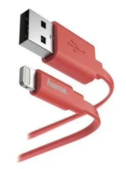 Кабель Hama Flat 00173645 USB m-Lightning m 1.2м розовый плоский - фото 3