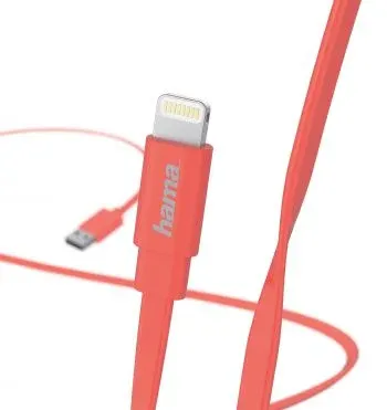 Кабель Hama Flat 00173645 USB m-Lightning m 1.2м розовый плоский - фото 4