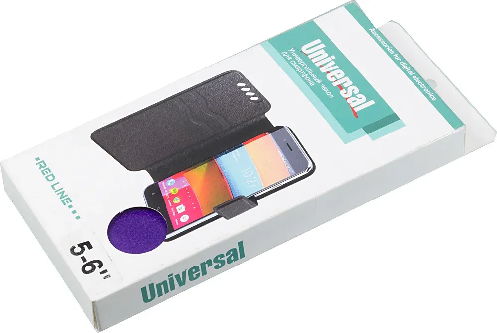 Чехол флип-кейс Redline для универсальный 5-6 iBox Universal фиолетовый УТ000010107 - фото 5