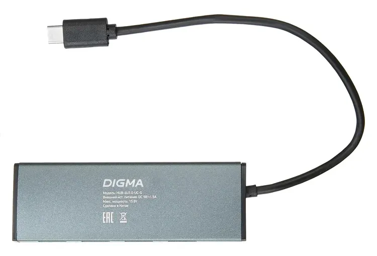 Аксессуары DIGMA HUB-4U3.0-UC-G - фото 4