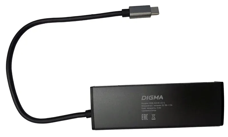 Аксессуары DIGMA HUB-3U3.0C-UC-G - фото 3