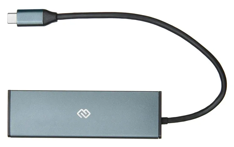 Стыковочная станция Digma HUB-2U3.0CCR-UC-G HUB-2U3.0СCR-UC-G, серый - фото 5