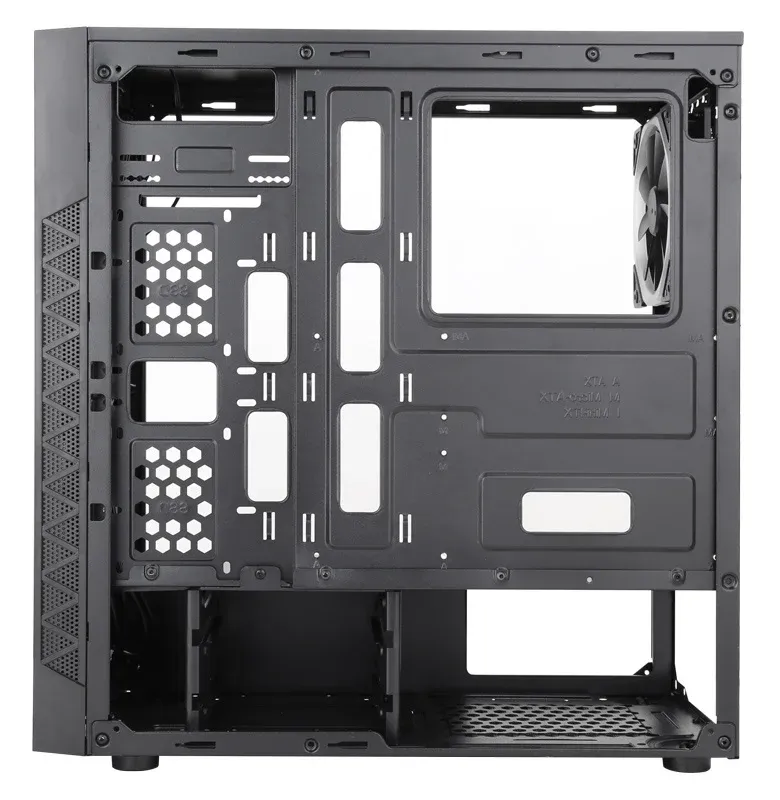 Корпус Accord JP-VI черный без БП ATX 3x120mm 2xUSB2.0 1xUSB3.0 audio bott PSU - фото 2