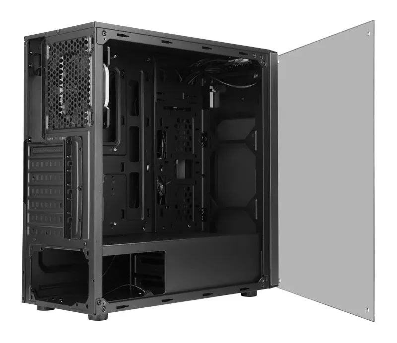 Корпус Accord JP-VI черный без БП ATX 3x120mm 2xUSB2.0 1xUSB3.0 audio bott PSU - фото 3
