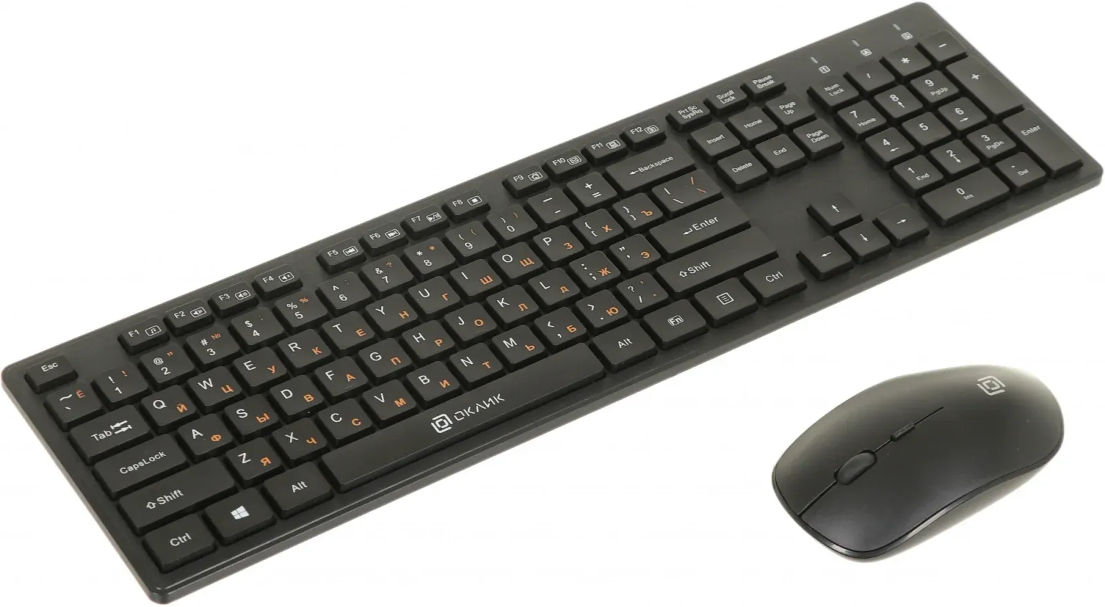 Клавиатура + мышь Оклик 240M клав:черный мышь:черный USB беспроводная slim Multimedia 1091253 - фото 4