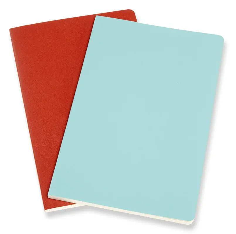 Блокнот Moleskine VOLANT QP721F16B24 Large 130х210мм 96стр. линейка мягкая обложка оранжевый/голубой 2шт