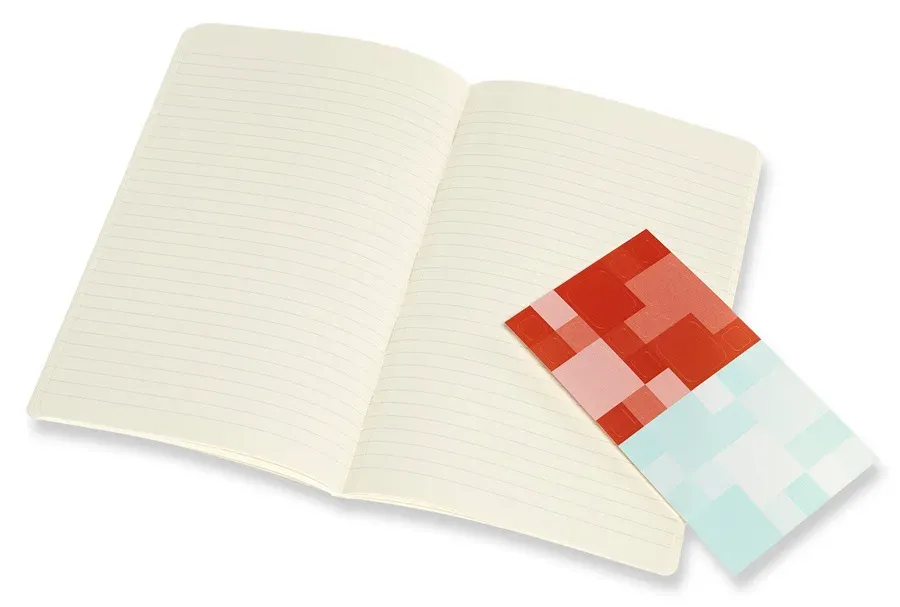 Блокнот Moleskine VOLANT QP721F16B24 Large 130х210мм 96стр. линейка мягкая обложка оранжевый/голубой 2шт - фото 4