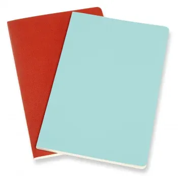 Блокнот Moleskine VOLANT QP721F16B24 Large 130х210мм 96стр. линейка мягкая обложка оранжевый/голубой 2шт - фото 6