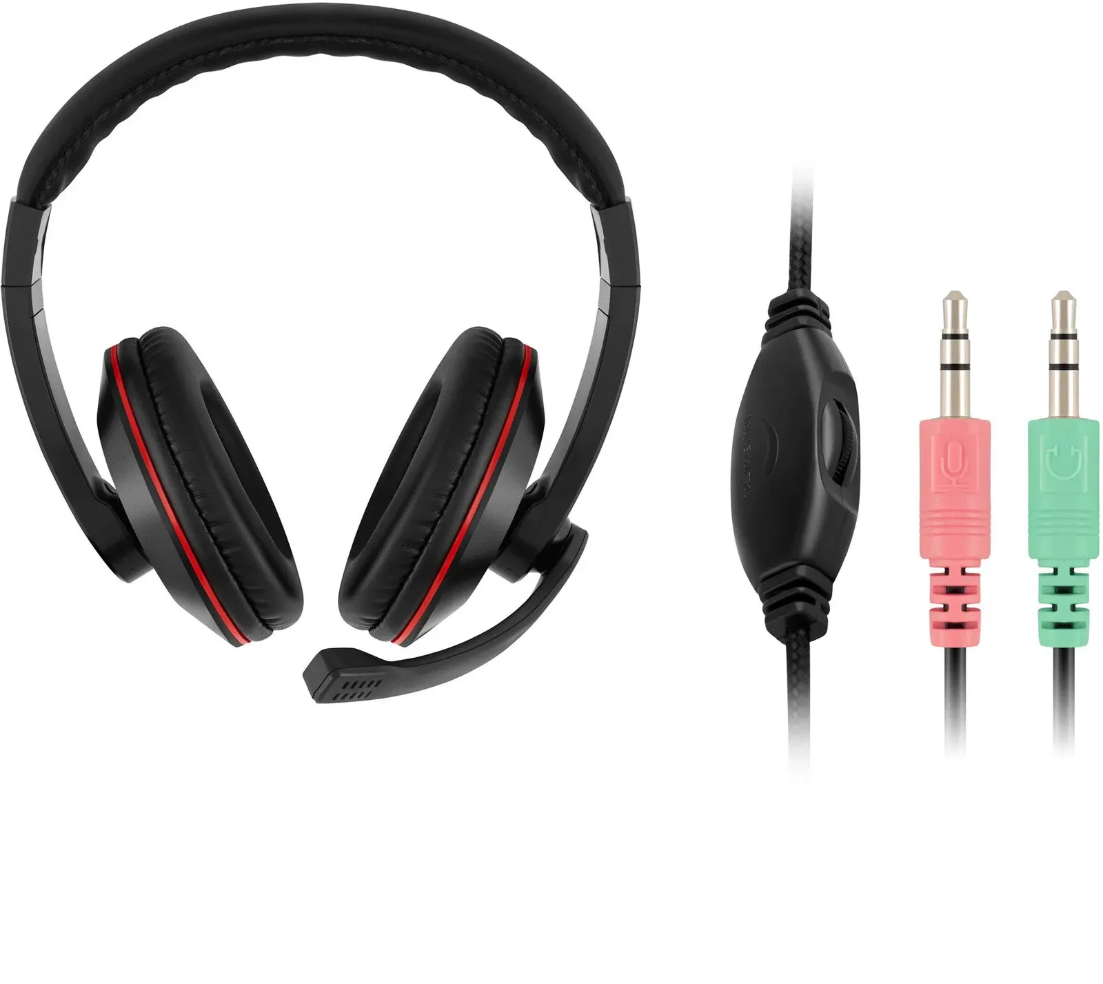 Наушники с микрофоном Оклик HS-L390G DRAGON черный/красный 1.8м мониторные оголовье 1100413 - фото 6