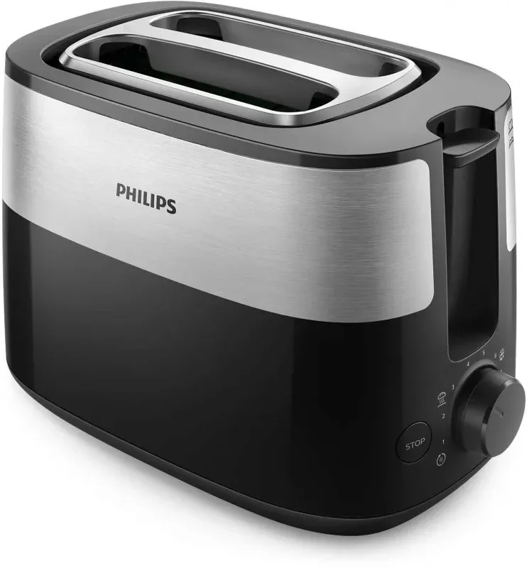 Тостер Philips HD2516 830Вт черный/стальной - фото 3