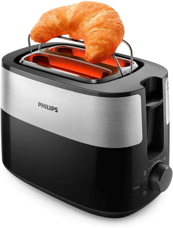 Тостер Philips HD2516 830Вт черный/стальной - фото 6