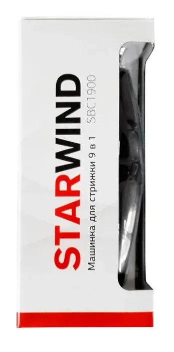 Машинка для стрижки Starwind SBC1900 черный/серебристый 3Вт насадок в компл:9шт - фото 6