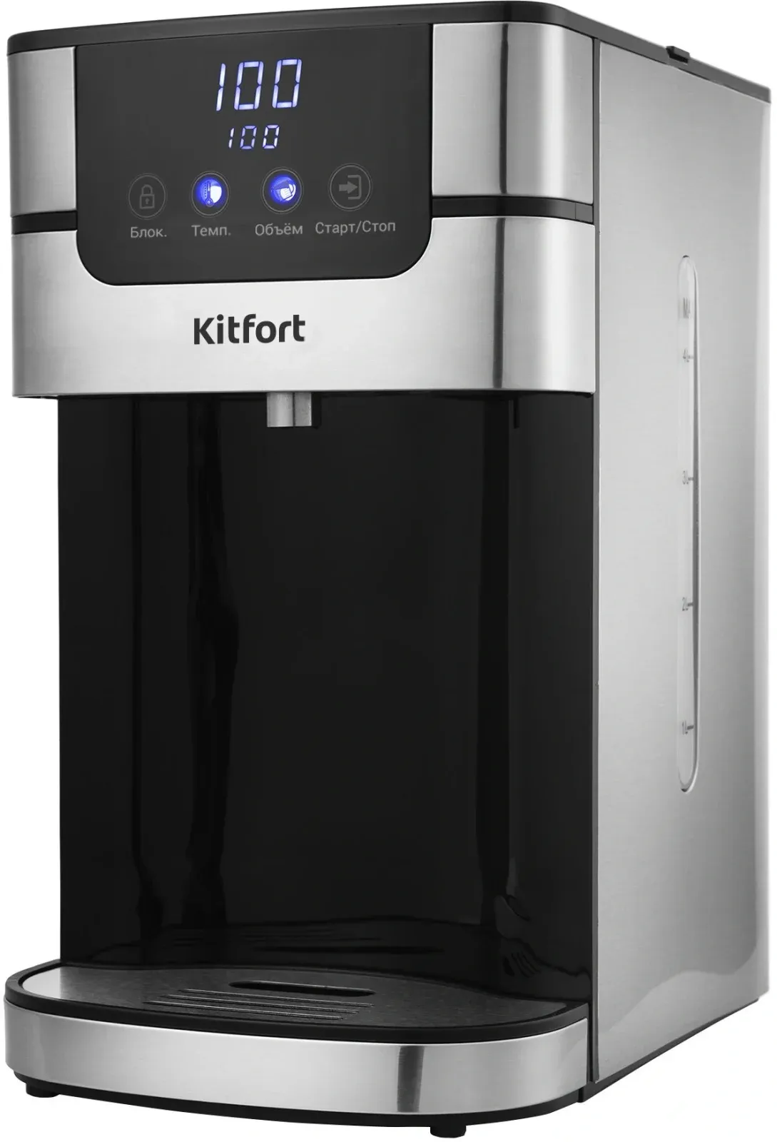 Термопот Kitfort КТ-2501 4л. 2618Вт черный/серебристый, 4 л - фото 3