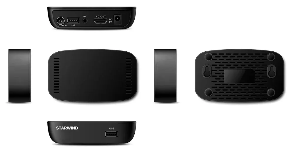 Ресивер DVB-T2 Starwind CT-160 черный - фото 2