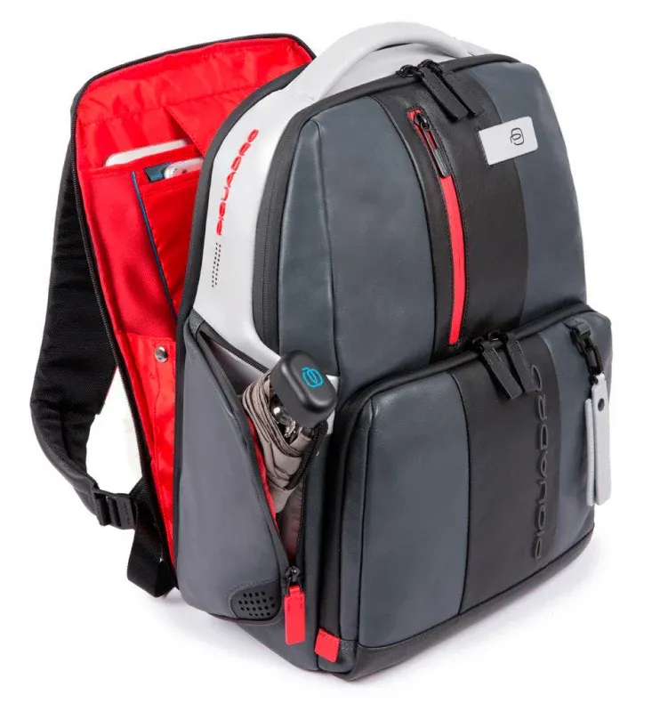 Рюкзак мужской Piquadro Urban CA4532UB00/GRN серый/черный натур.кожа - фото 6