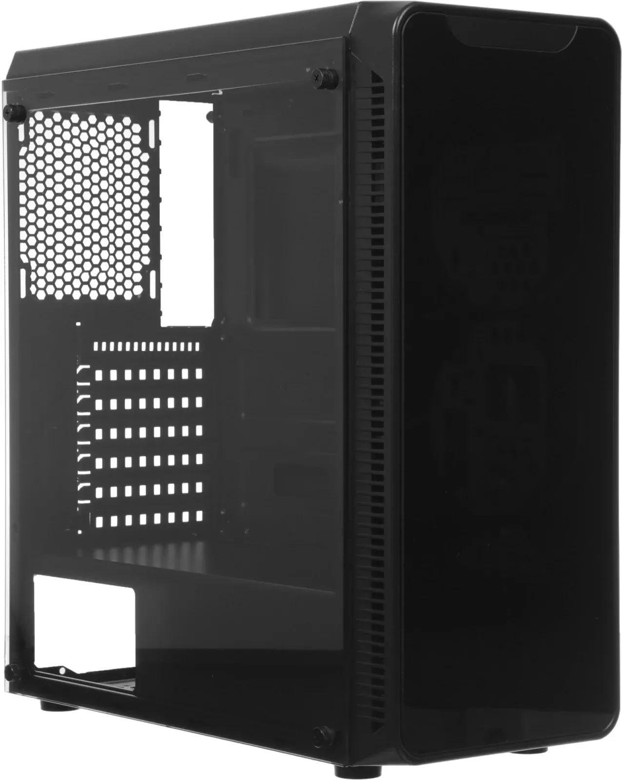 Корпус Accord JP-X черный без БП ATX 6x120mm 2xUSB2.0 1xUSB3.0 audio bott PSU - фото 2