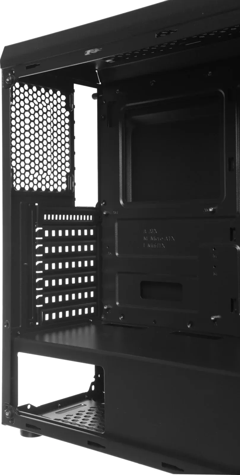 Корпус Accord JP-X черный без БП ATX 6x120mm 2xUSB2.0 1xUSB3.0 audio bott PSU - фото 8