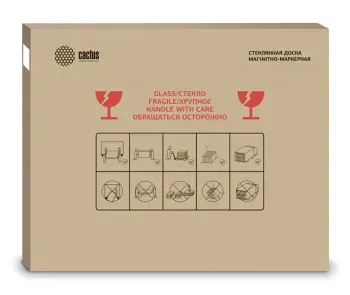 Доска стеклянная Cactus CS-GBD-65X100-UWT стеклянная ультра белый 65x100см стекло - фото 4