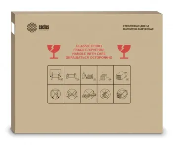 Доска стеклянная Cactus CS-GBD-65x100-BK стеклянная черный 65x100см стекло - фото 4