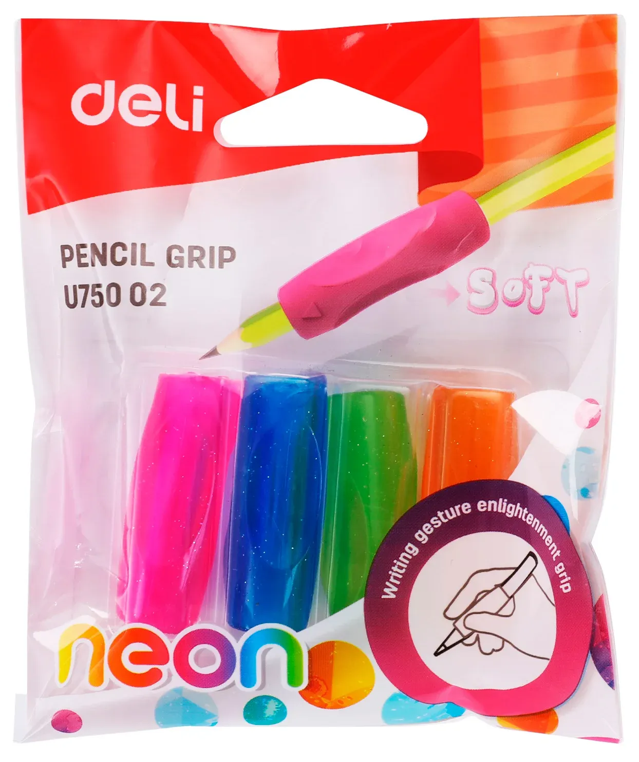 Насадки Grip для карандашей DELI EU75002 ассорти - фото 4