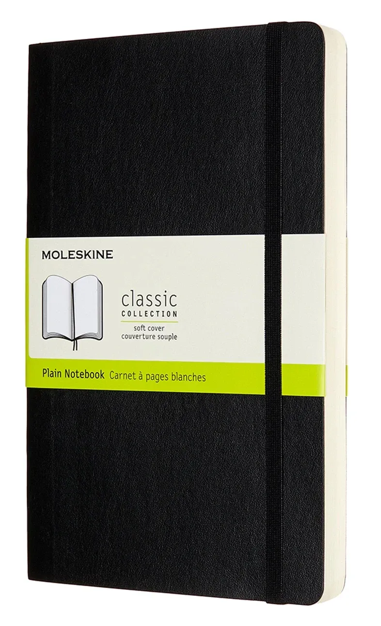 Блокнот Moleskine CLASSIC SOFT EXPENDED QP618EXP Large 130х210мм 400стр. нелинованный мягкая обложка черный - фото 1