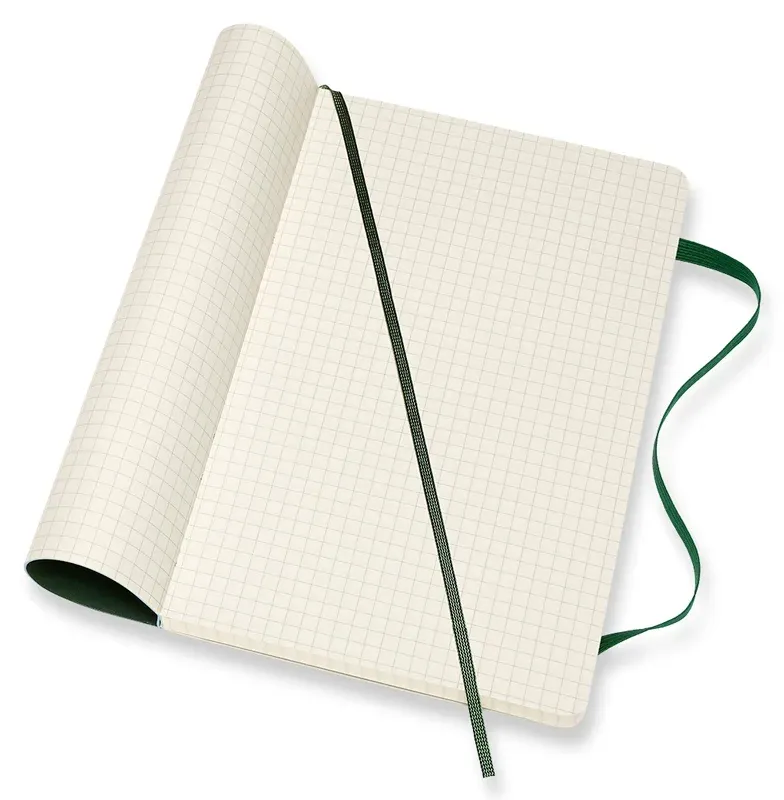 Блокнот Moleskine CLASSIC SOFT QP617K15 Large 130х210мм 192стр. клетка мягкая обложка зеленый - фото 3