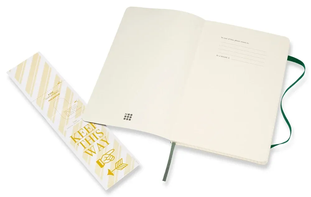Блокнот Moleskine CLASSIC SOFT QP617K15 Large 130х210мм 192стр. клетка мягкая обложка зеленый - фото 4