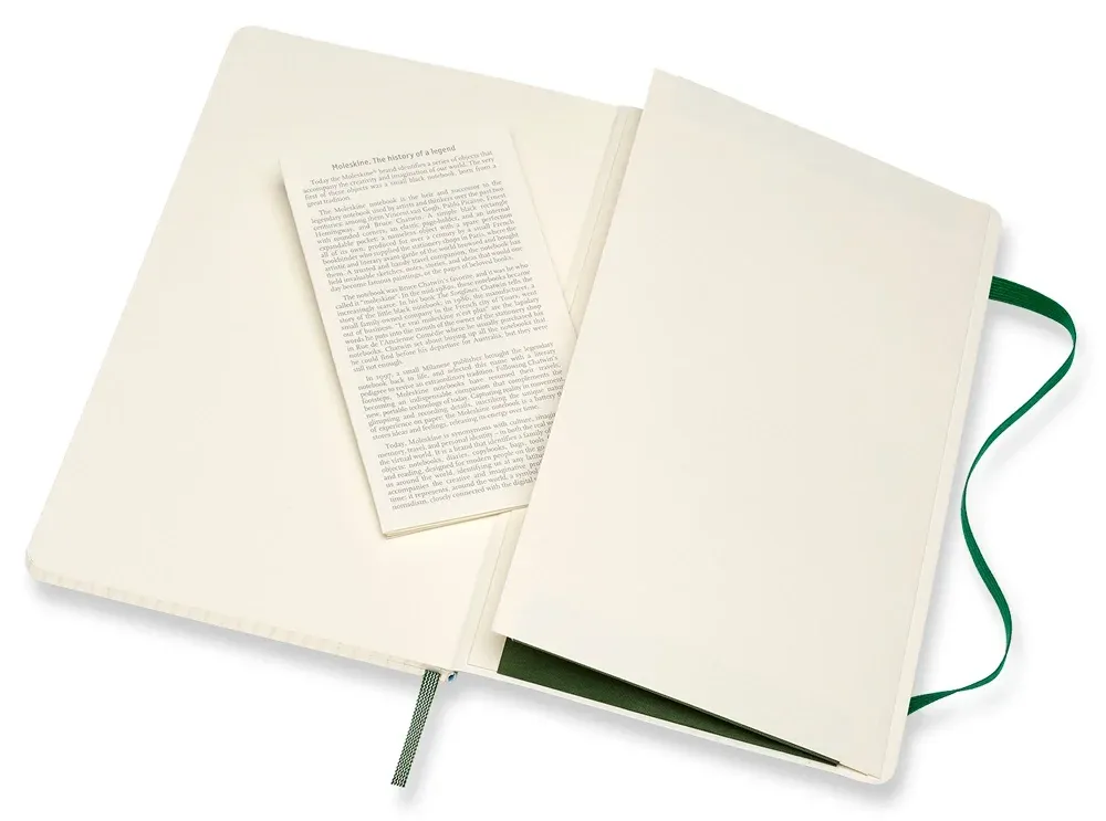 Блокнот Moleskine CLASSIC SOFT QP617K15 Large 130х210мм 192стр. клетка мягкая обложка зеленый - фото 5