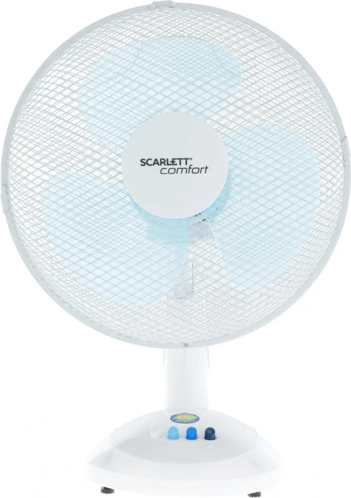 Вентилятор настольный Scarlett SC-DF111S07 38Вт скоростей:3 белый - фото 3