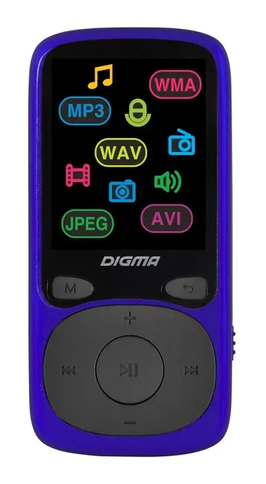Плеер Hi-Fi Flash Digma B4 8Gb синий/1.8/FM/microSDHC