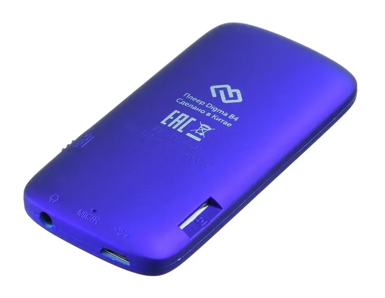 Плеер Hi-Fi Flash Digma B4 8Gb синий/1.8/FM/microSDHC - фото 5