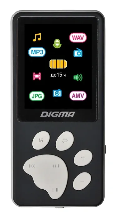 Плеер Hi-Fi Flash Digma S4 8Gb черный/серый/1.8/FM/microSDHC