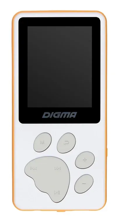Плеер Hi-Fi Flash Digma S4 8Gb белый/оранжевый/1.8/FM/microSDHC - фото 3