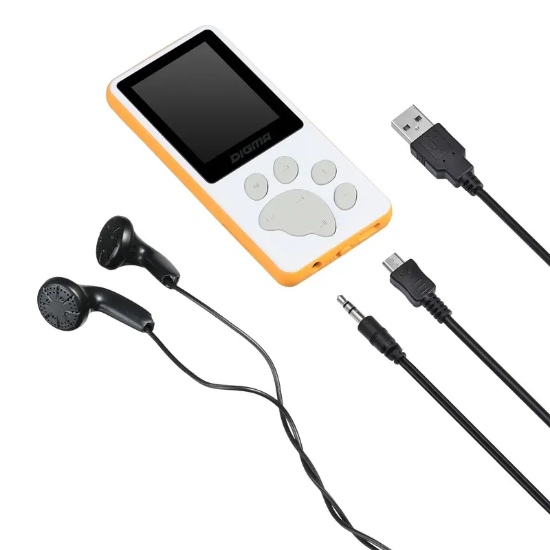 Плеер Hi-Fi Flash Digma S4 8Gb белый/оранжевый/1.8/FM/microSDHC - фото 8