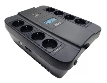 Источник бесперебойного питания Powercom Spider SPD-550U LCD 330Вт 550ВА черный - фото 2
