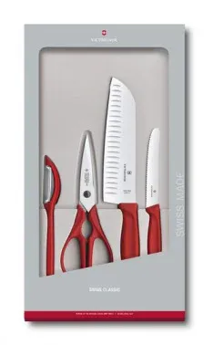 Набор ножей кухон. Victorinox Swiss Classic 6.7131.4G компл.:4предм. красный подар.коробка - фото 4