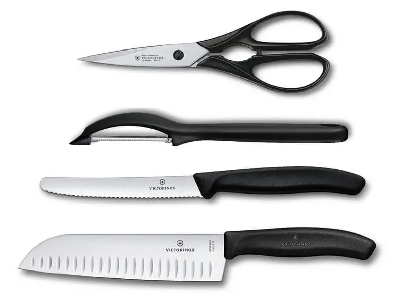 Ножи кухонные наборы VICTORINOX Kitchen Set 4 pieces 6.7133.4G черный