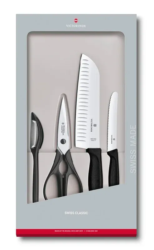 Ножи кухонные наборы VICTORINOX Kitchen Set 4 pieces 6.7133.4G черный - фото 2