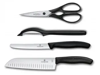 Ножи кухонные наборы VICTORINOX Kitchen Set 4 pieces 6.7133.4G черный - фото 3