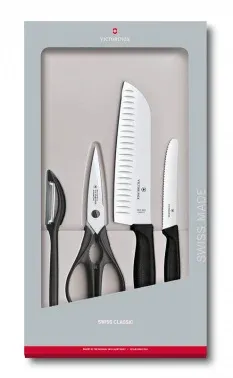 Ножи кухонные наборы VICTORINOX Kitchen Set 4 pieces 6.7133.4G черный - фото 4