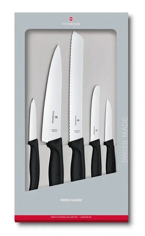 Набор ножей кухон. Victorinox Swiss Classic 6.7133.5G компл.:5предм. черный подар.коробка - фото 6
