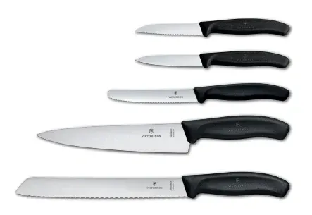 Набор ножей кухон. Victorinox Swiss Classic 6.7133.5G компл.:5предм. черный подар.коробка - фото 7