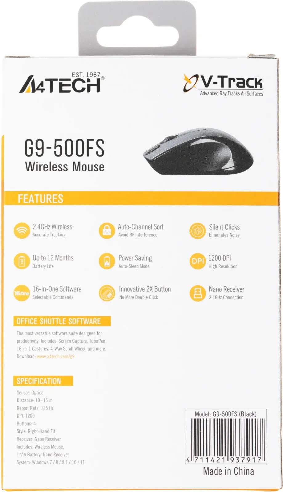 Мыши A4TECH G9-500FS - фото 3