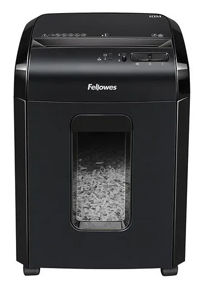 Шредер Fellowes PowerShred 10M секр.P-5 фрагменты 10лист. 19лтр. скобы пл.карты - фото 2