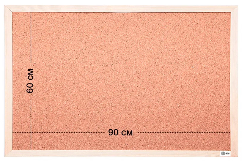 Доска пробковая Cactus CS-CWBD-60X90 пробковая коричневый 60x90см деревянная рама пробка - фото 4