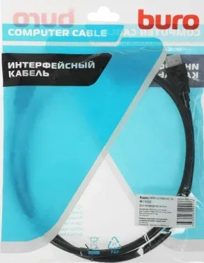 Кабель аудио-видео Buro HDMI 2.0 HDMI m/HDMI m 1м. позолоч.конт. черный BHP HDMI 2.0-1 - фото 7